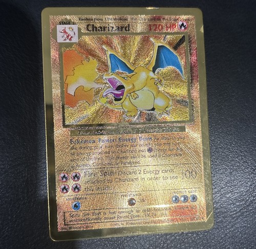 Pokemon metallo oro charizard - metallo,